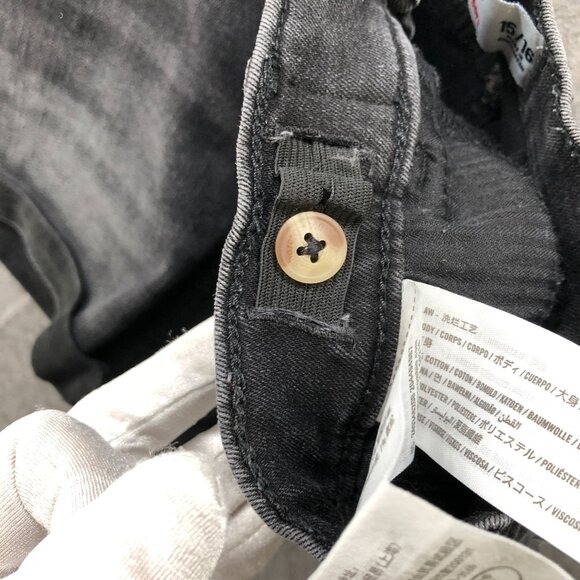 Abercrombie Kids Mid Rise Midi Short Girls Size 15/16 Black Denim Jean Short - Picture 9 of 9